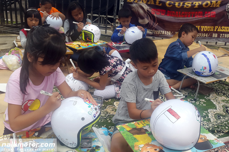 JP Helmet Gelar Lomba Mewarnai Helm Anak di Parjo Bandung