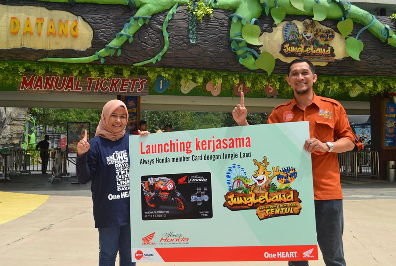 pemegang kartu Always Honda dapat menikmati diskon masuk ke Jungleland Adventure Themepark