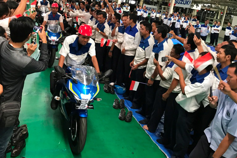 Sejarah Dimulai, Produksi Perdana Suzuki GSX-R 150 di Tambun