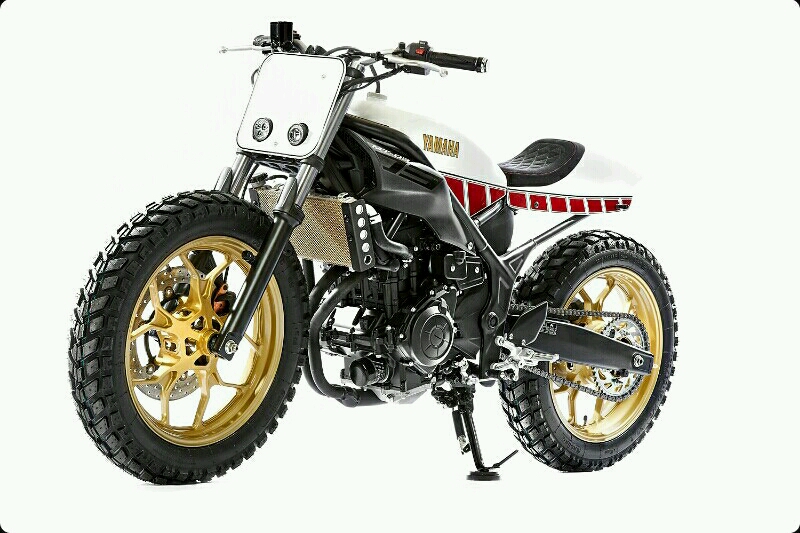 Modifikasi Yamaha MT-03 Dirt Tracker