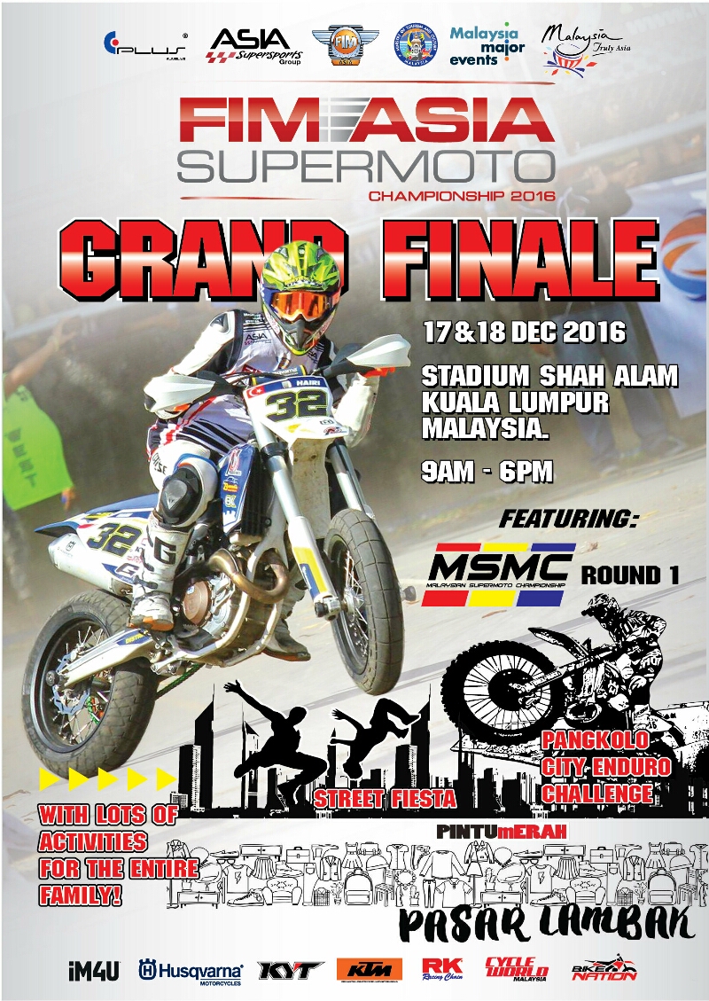 Seri Terakhir FIM Asia Supermoto Championship 2016 di Stadion Shah Alam