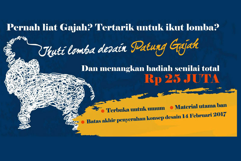 Lomba Desain Patung Gajah GT Radial Berhadiah Rp 25 Juta