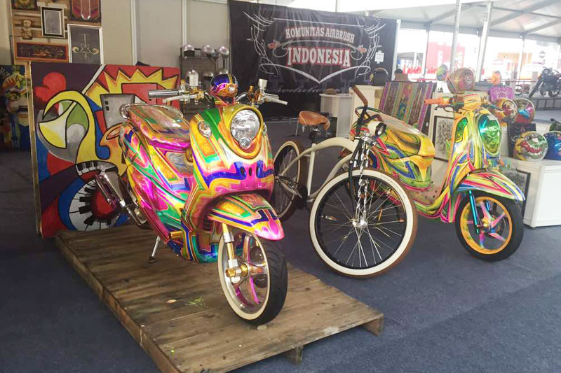 Punya Helm Nganggur, Bikin Beda dengan Airbrush di IIMS 2017