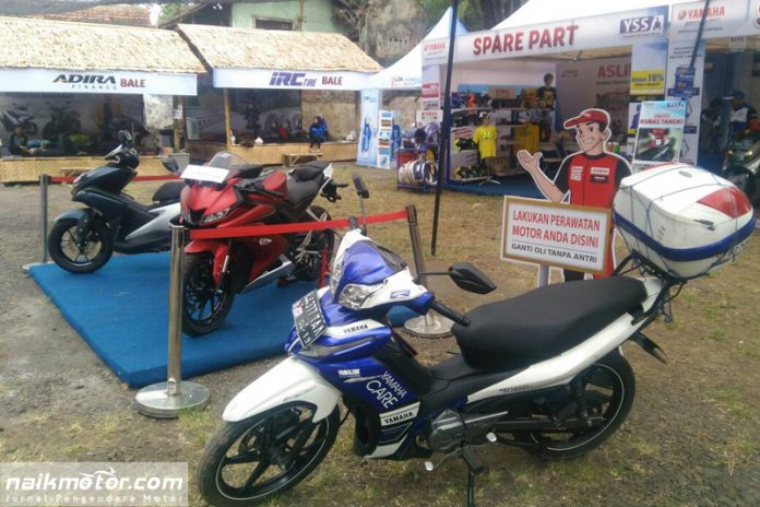 Posko Mudik Yamaha Nagrek Mulai Kedatangan Pemudik Naik Motor