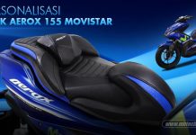 Modifikasi Yamaha Aerox 155 Livery Movistar MotoGP Cukup Tambah Frame Jok Modifikasi yamaha Aerox 155 livery movistar