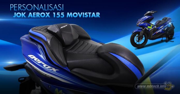 Modifikasi yamaha Aerox 155 livery movistar