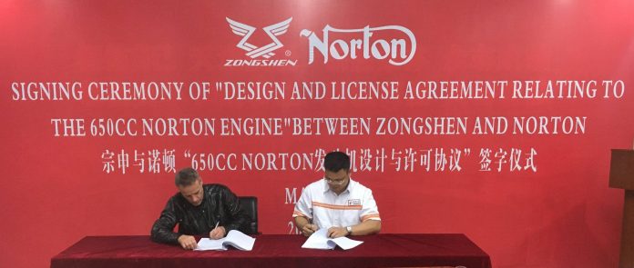 Norton rangkul Zongshen bikin mesin baru twin 650cc