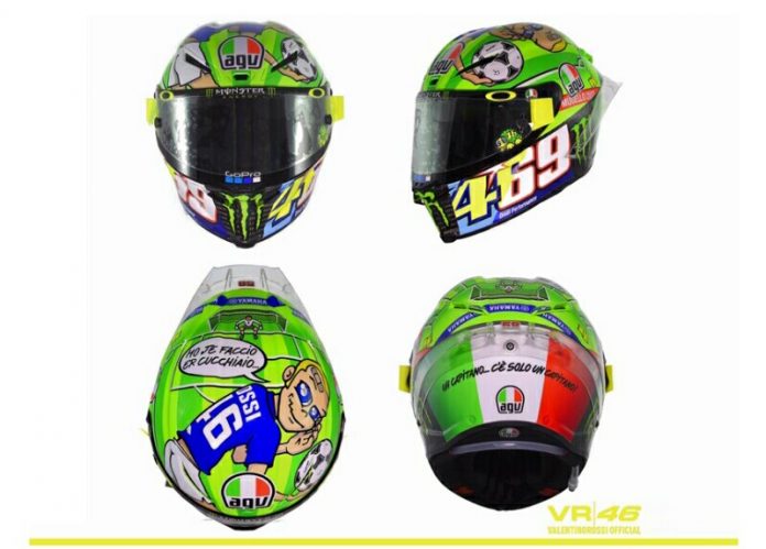 Rossi Berikan Helm MotoGP 2017 Mugello