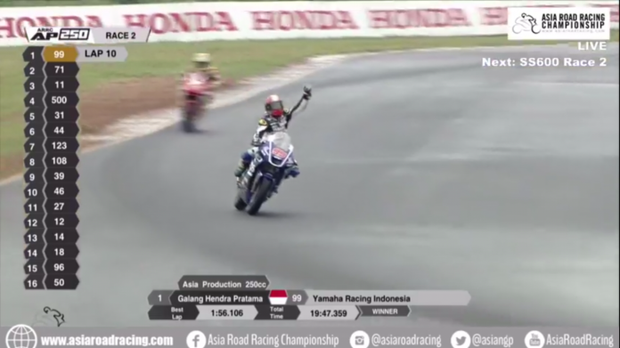 Galang Hendra Juara AP250 Race 2 ARRC India