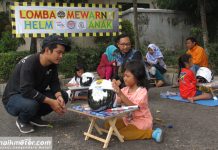 Kutu Region Jogja Gelar Lomba Mewarnai Helm Anak di Indonesia Scooter Festival 2017
