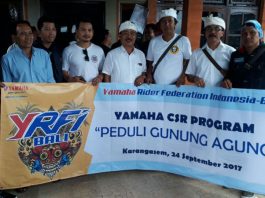Yamaha dan YRFI Menyalurkan Bantuan untuk Pengungsi Gunung Agung YRFI menyalurkan bantuan