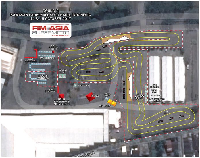 Layout Sirkuit FIM Asia Supermoto 2017 Solo