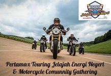 Pertamina Jelajah Energi Negeri: Touring Edukasi, CSR dan Gathering Motoris PT Pertamina (Persero) mencoba memberikan pemahaman dan edukasi kepada masyarakat luas tentang segala potensi yang dimilikinya melalui kegiatan Pertamina Jelajah Energi Negeri.