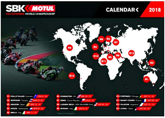 Kalender Sementara World Superbike 2018