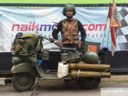Modifikasi Bajaj Deluxe Army Look, Utamakan Fungsi Buat Touring Jauh Bajaj Deluxe