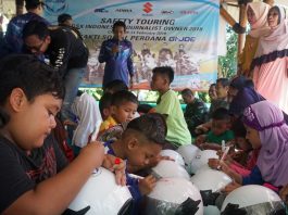 GI-JOE Gelar Lomba Mewarnai Helm Anak di Sukabumi GI-JOE