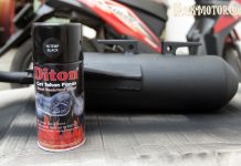 Knalpot Memudar Bisa Dilapis Ulang dengan Cat Semprot Tahan Panas Ini Cat Tahan Panas