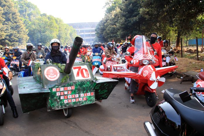 Sambut Hari Kemerdekaan Kutu Community Gelar Lomba Vespa Hias di Bali