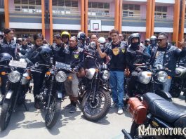 Diton Ngecat Motor Gratis di Kopdar Gabungan Kawasaki Retro Riders W175 Diton
