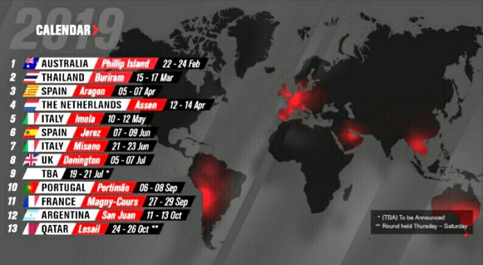 Kalender Sementara WorldSBK 2019