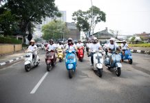 Rayakan Ultah Primavera, Ratusan Vespa City Ride di Bandung Ultah Primavera