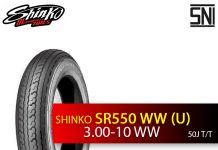 Ban Shinko untuk Skuter dengan White Wall