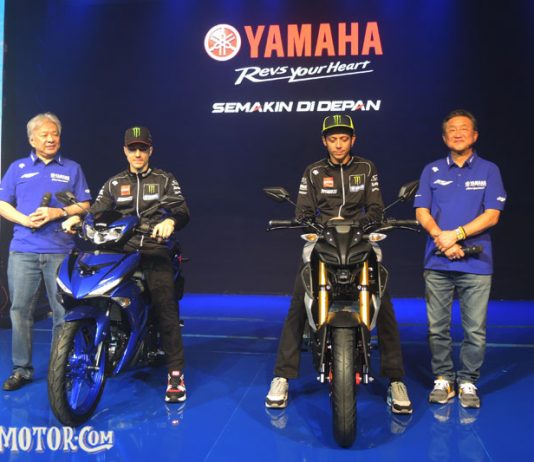 Sengaja Ditahan, Rossi dan Vinales Launching Yamaha MT-15 dan MX-King Yamaha MT-15 dan MX-King