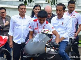 Naik Motor RC213V-S, Ini Kata Presiden Jokowi Soal MotoGP Mandalika 2021 Presiden Jokowi