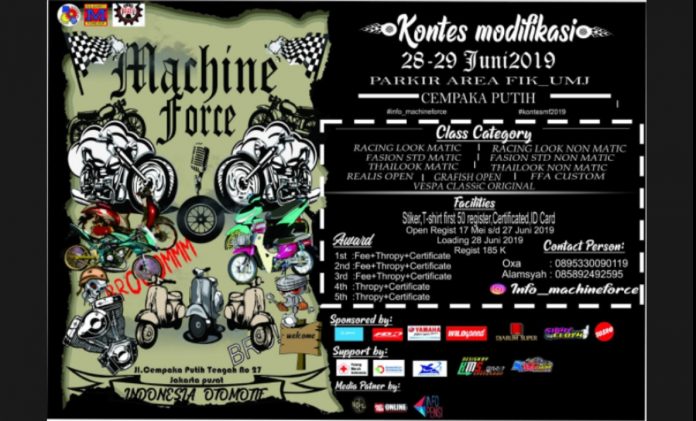 Kontes Modifikasi Machine Force 2019 HMM FT-UMJ