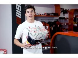 Marquez Pamer Helm Home Race MotoGP 2019 Barcelona Marquez Pamer Helm Khusus MotoGP 2019 Barcelona