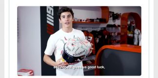 Marquez Pamer Helm Khusus MotoGP 2019 Barcelona
