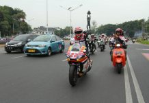 Pembalap Moto2 Sam Lowes Riding di Jalanan Jakarta Sapa Penggemarnya Sam Lowes riding