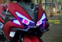 Upgrade Headlamp dari GMA Product Series untuk Aerox 155, dengan Demon Eyes Upgrade Headlamp dari GMA