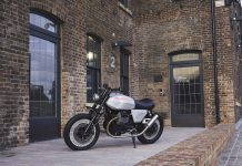 Penampilan Custom Moto Guzzi V7 Tomoto di London Design Festival 2019 Penampilan Custom Moto Guzzi V7 Tomoto di London Design Festival 2019