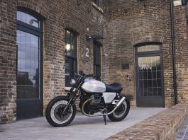 Penampilan Custom Moto Guzzi V7 Tomoto di London Design Festival 2019 Penampilan Custom Moto Guzzi V7 Tomoto di London Design Festival 2019
