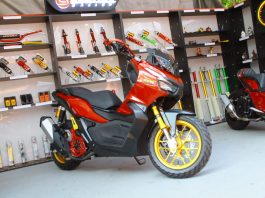 Ini Scarlet Racing Fork USD untuk ADV150 Biar Lebih Gaya dan Shockabsorber Belakang Adjustable Fork USD untuk ADV150