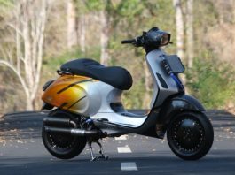 Gahar Bergaya Modern Racing, Modifikasi Vespa Sprint 150 Bermesin GTS 250 dari Bali Vespa Sprint Mesin 250cc