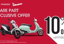 Komponen Piaggio dan Vespa Didiskon 10% Hingga 17 Oktober Spare Part Exclusive Offer