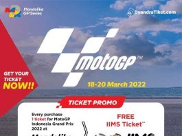 Beli Tiket MotoGP Mandalika di GP Hub Dyandra, Gratis 2 Tiket IIMS Tiket MotoGP Mandalika Hub