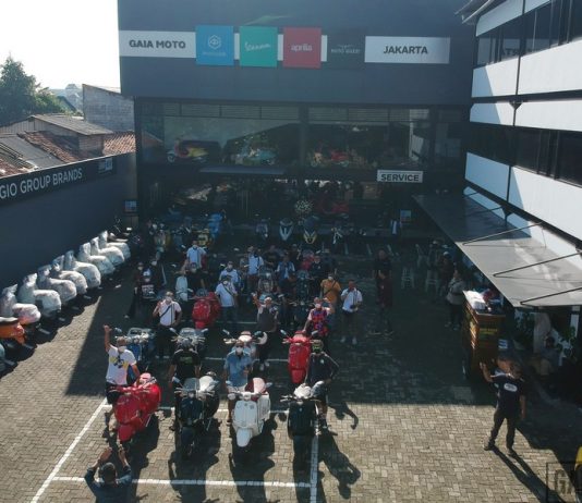 Keren! Gathering Vespa 946 Terbanyak Sepanjang Sejarah Difasilitasi GAIA Moto Gathering Vespa 946