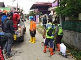 Relawan Peduli Disinfektan Siap Semprot Kawasan Padat di Medan