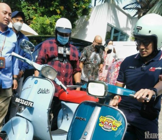 Begini Komentar Sandiaga Uno Usai Test Ride PTS Listrik VWD dari Elders Elettrico Test Ride PTS Listrik VWD