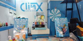 clinx pembersih helm dan body motor