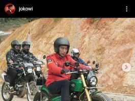 Prime Gears: Helm Presiden Jokowi Riding di Trans Kalimantan Utara Arai Classic MOD