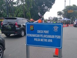 Dukung Kebijakan PSBB, Kepolisian Jaga 33 Titik Perbatasan Wilayah DKI Mendukung Kebijakan PSBB