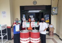 Pertamina Donasikan 11 Wastafel Untuk Cuci Tangan dari Daur Ulang Drum Bekas Non-B3 wastafel pertamina