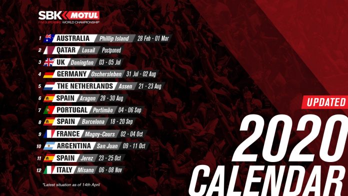 Kalender WorldSBK 2020