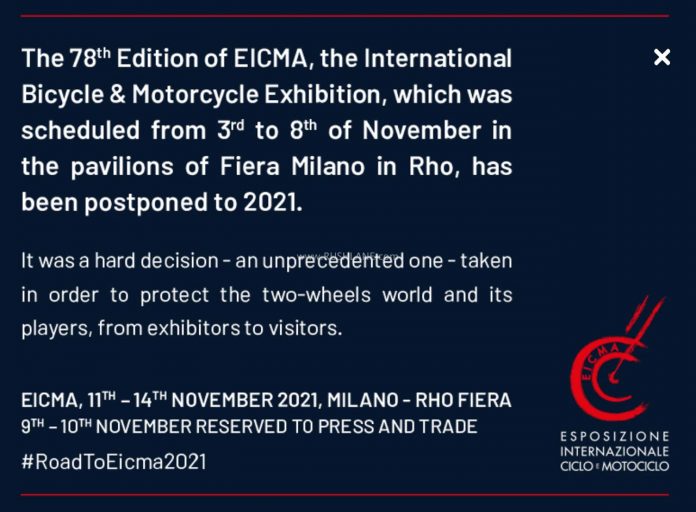 EICMA 2020 Batal