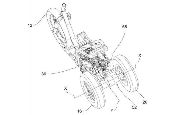 Rear Leaning ThreeWheeler Piaggio