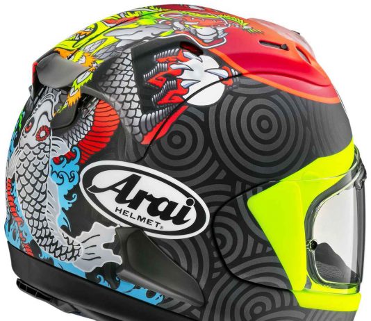 Begini Cakepnya Grafis Arai RX-7X Tatsuki, Helm Replika Pembalap Tim Marco Simoncelli Arai RX-7X
